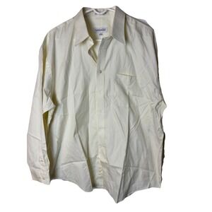 JOSEPH & FEISS INTERNATIONAL Men Dress Shirt Size XL 17 34/35 OffWhite L/Sl NWOT